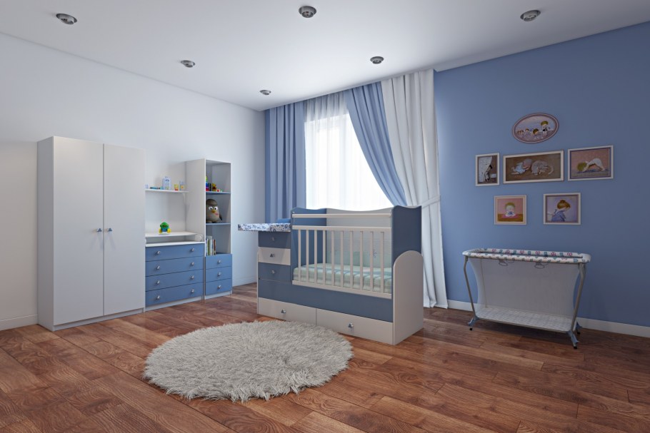 Кровать трансформер Фея голубая