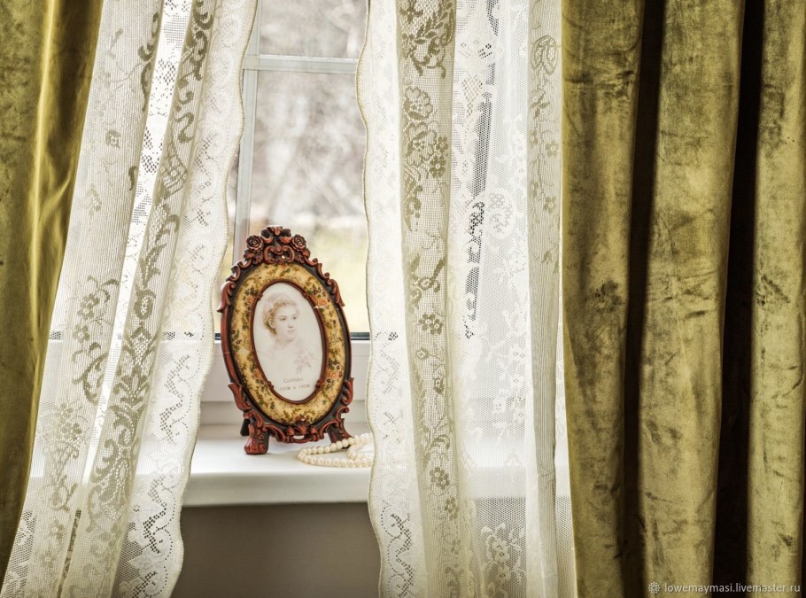 Старинные кружевные занавески