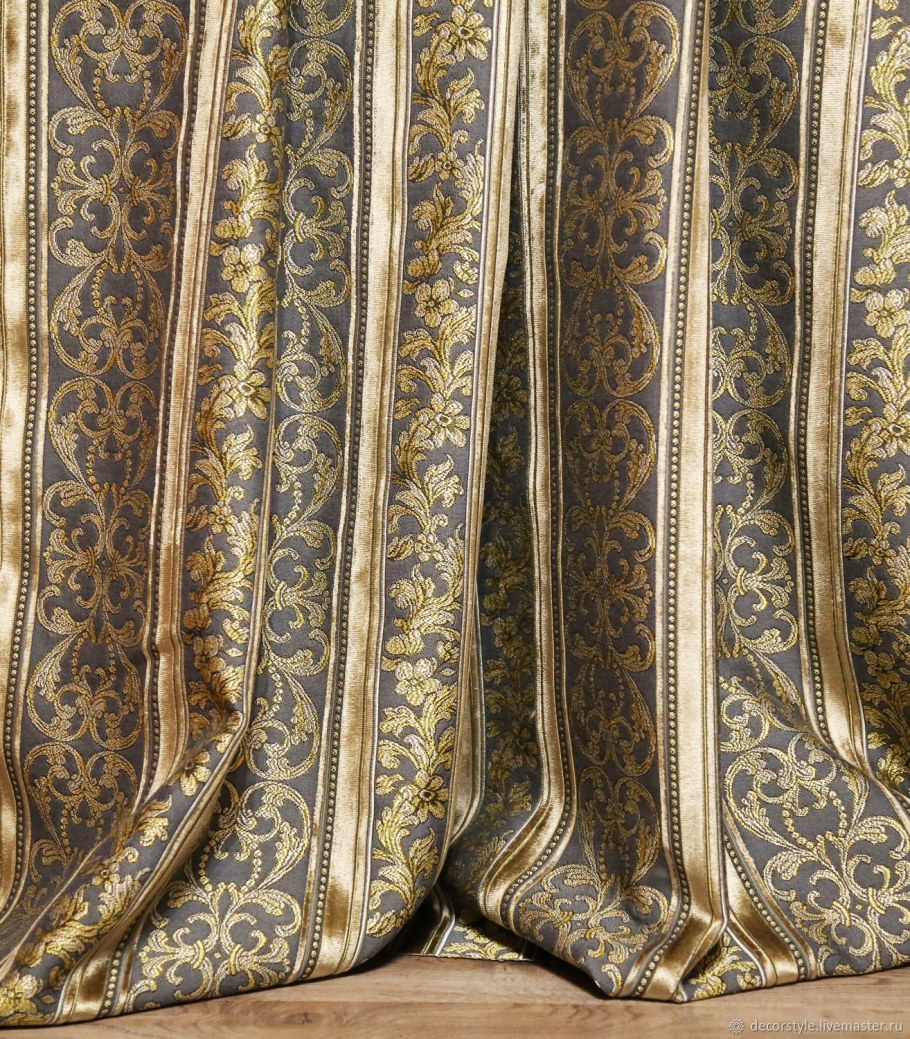 Портьеры бархат Shah золото Antie