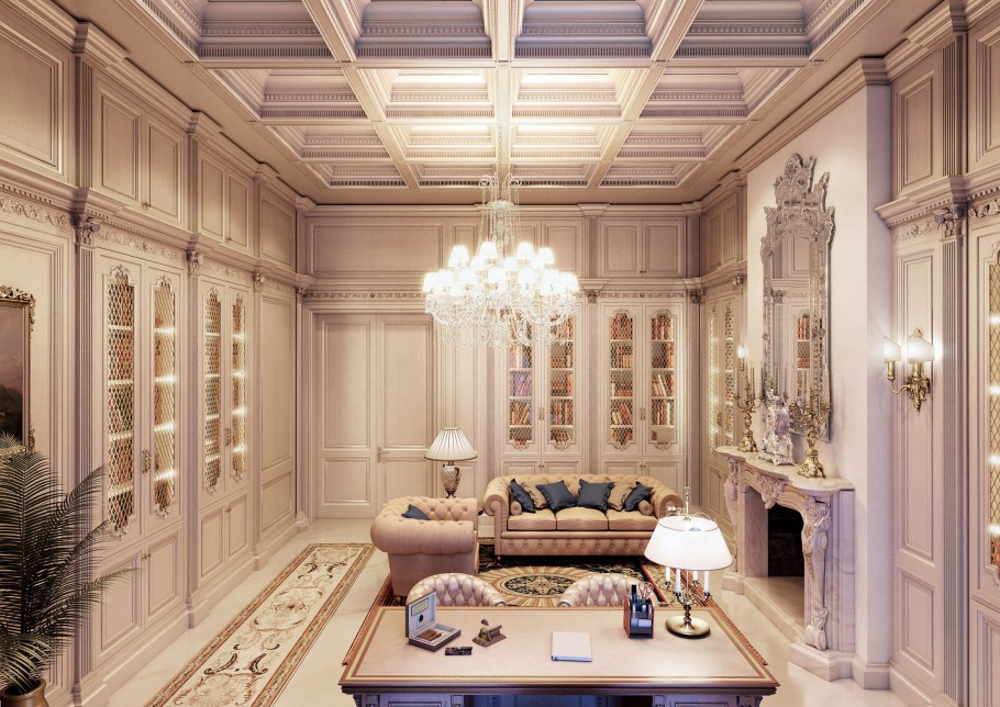 Роскошный интерьер кабинета