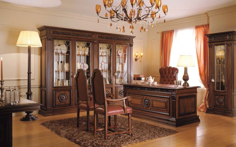 Шкаф кабинет руководителя стиль Ренессанс