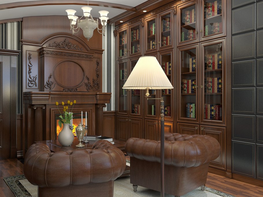 Классический интерьер кабинета