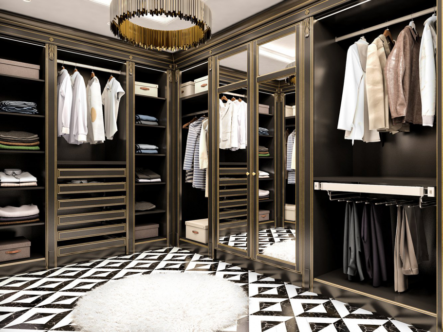 Цвет гардеробной комнаты