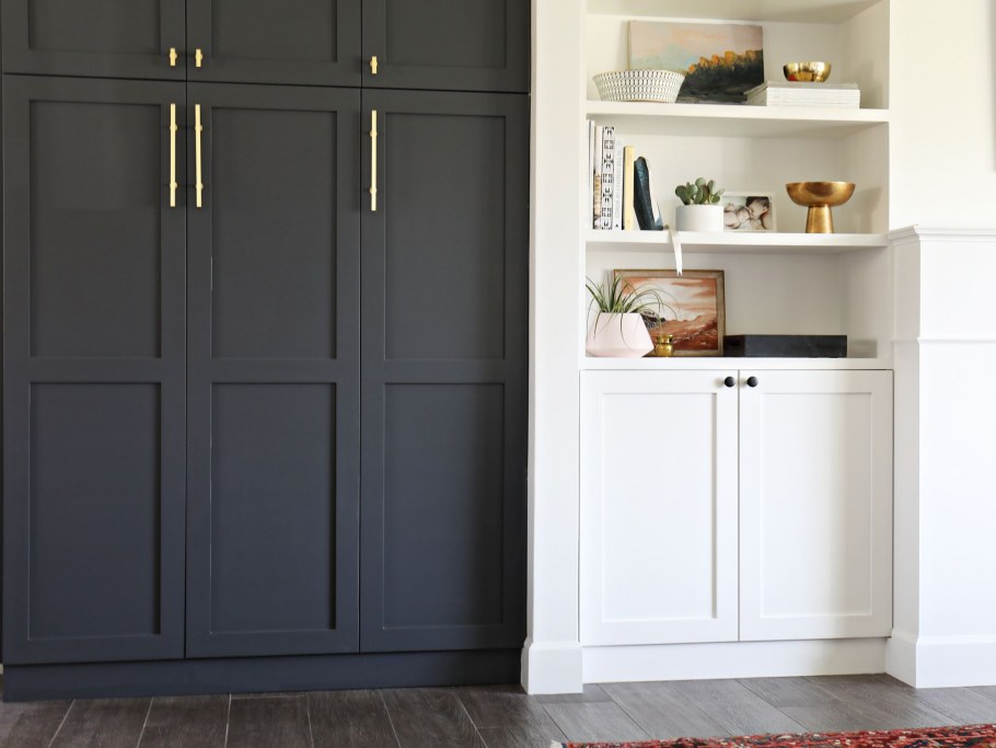 ПАКС икеа синий в интерьере спальни