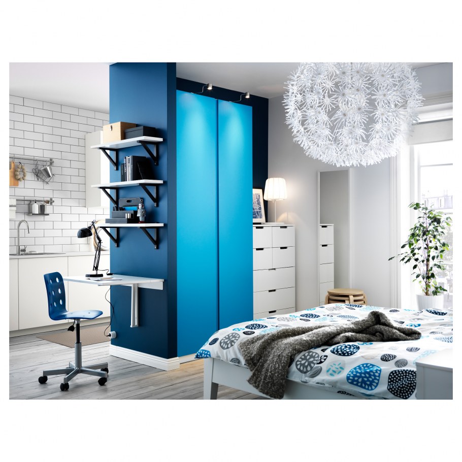 Икеа шкаф ПАКС синий