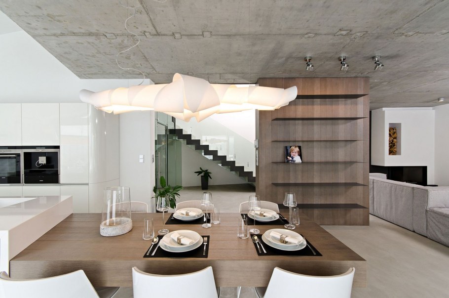 Бетонный потолок в интерьере