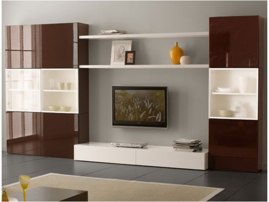 Стенка для гостиной в современном стиле