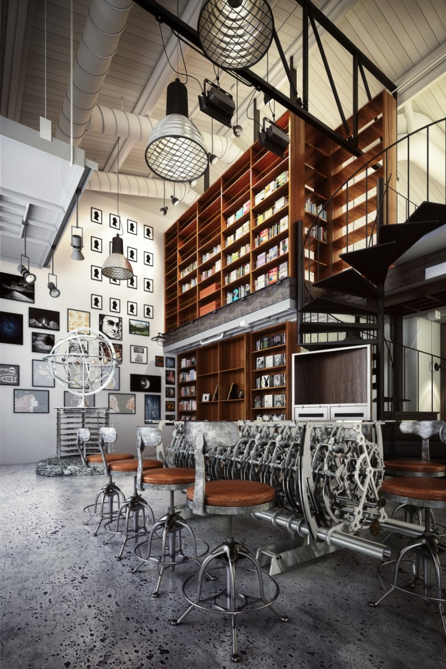 Интерьер в стиле дизельпанк