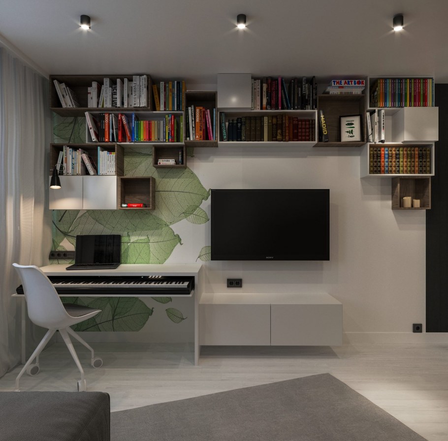 Гостиная с письменным столом