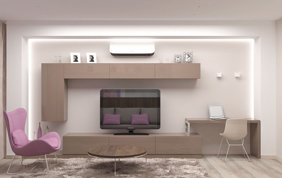 Мебель в гостиную с рабочим столом