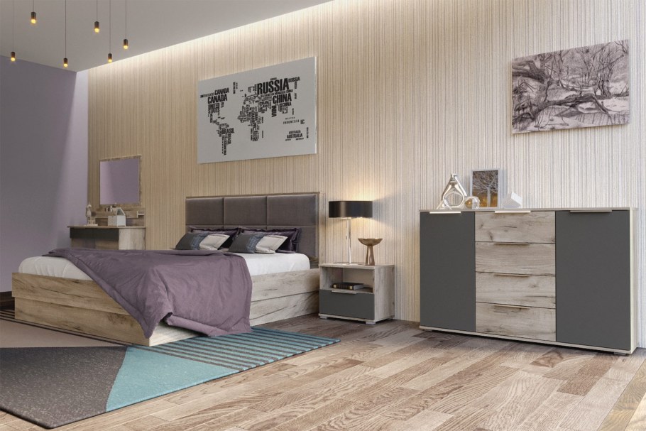 Кровать Верона ясень