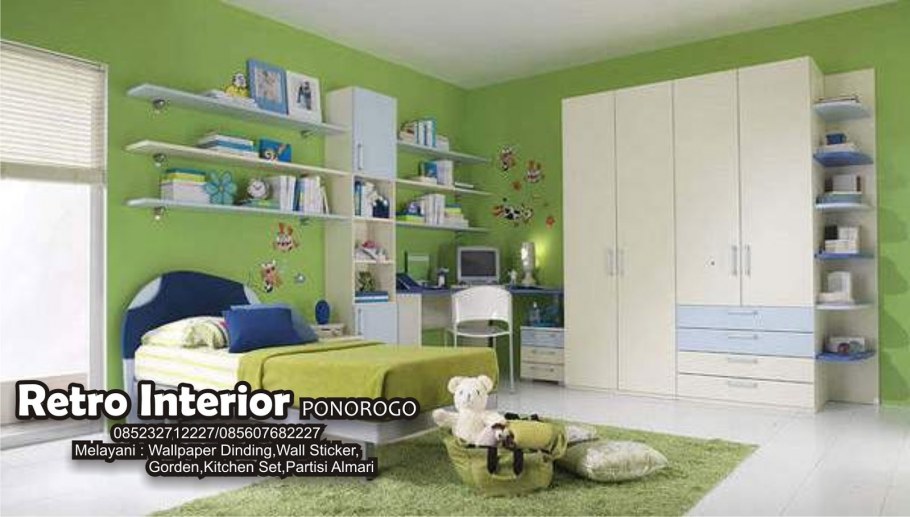 Детская для мальчика в зеленых тонах