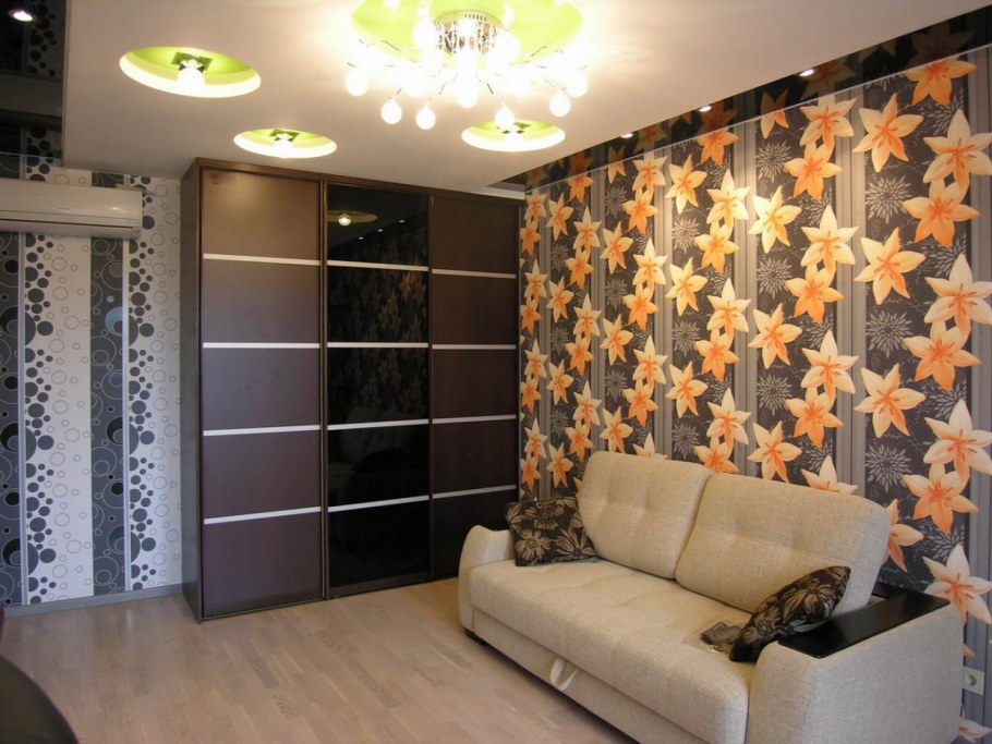 Обои для гостиной в хрущевке