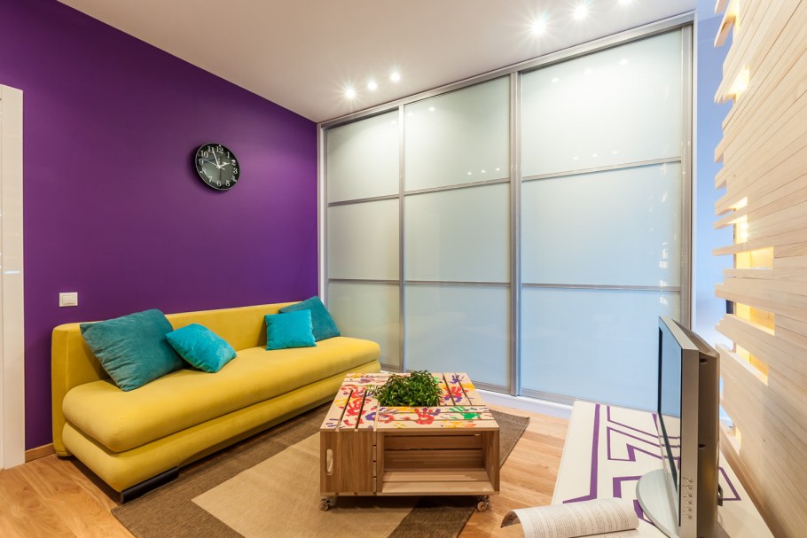 Спальня-гостиная цветовое решение