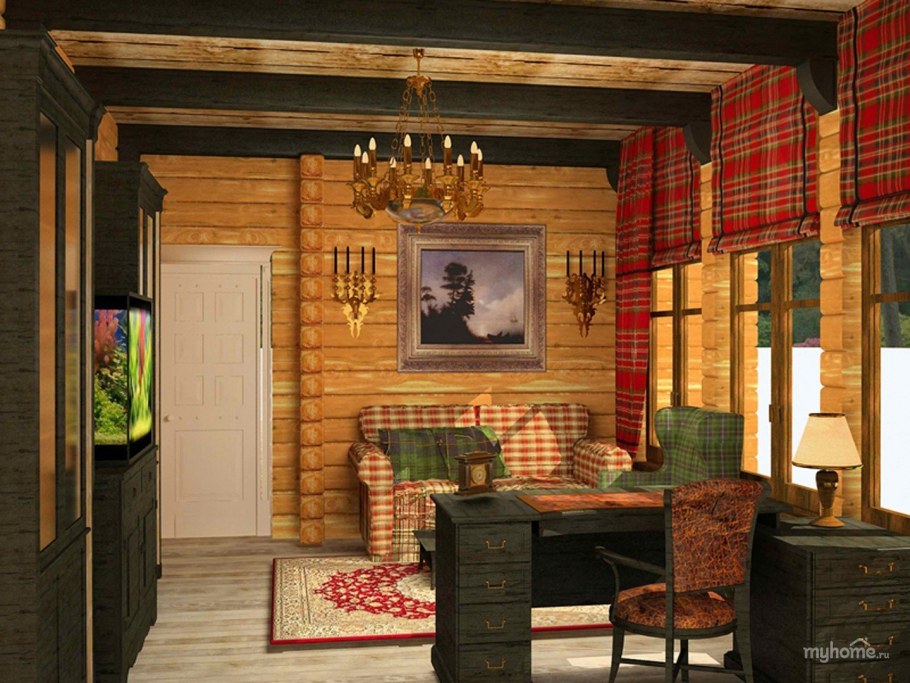 Уютная гостиная на даче