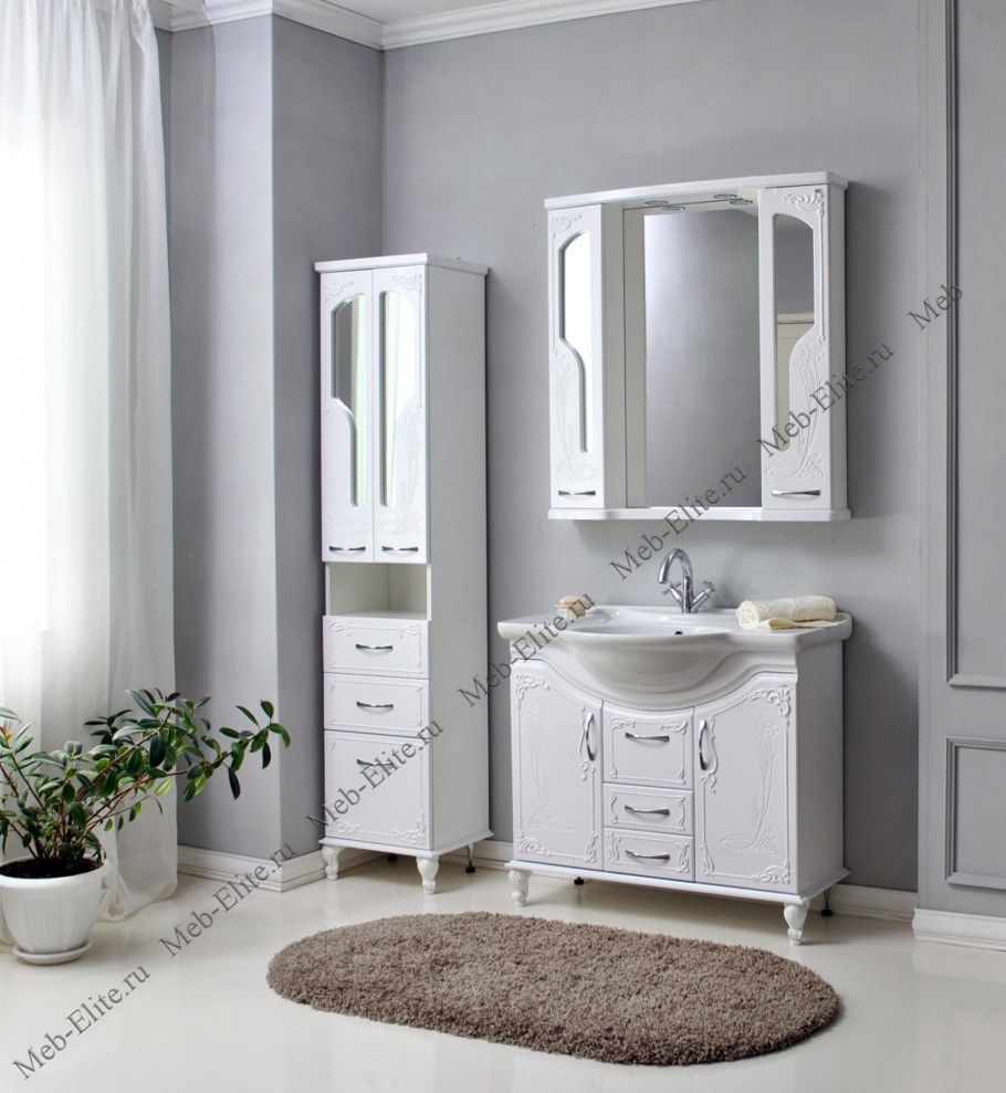 Тумба с раковиной Атолл Барселона 295 белая