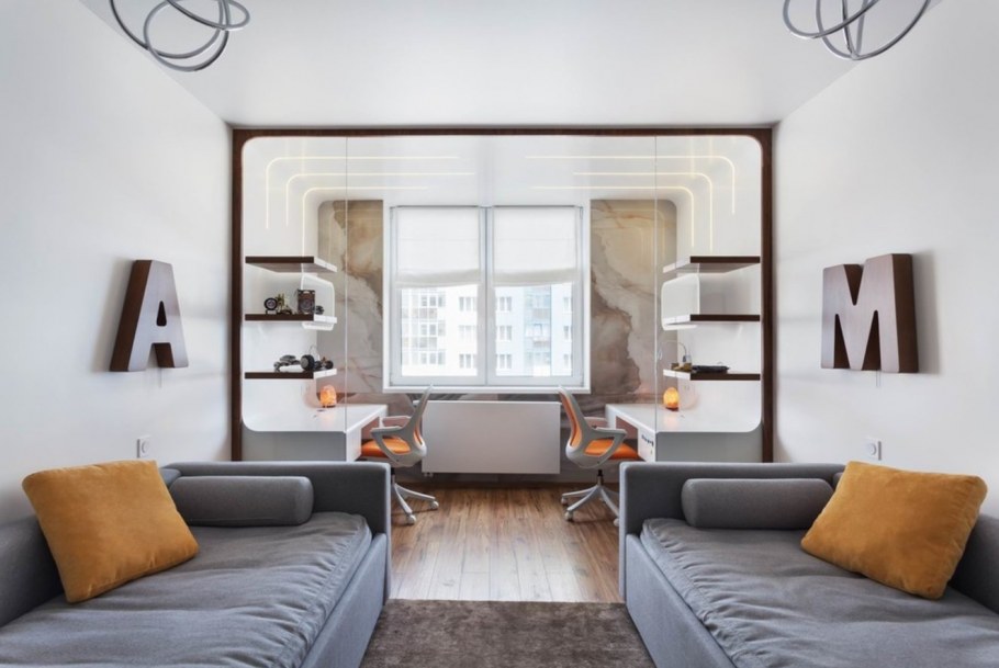 Планировка комнаты для двоих взрослых