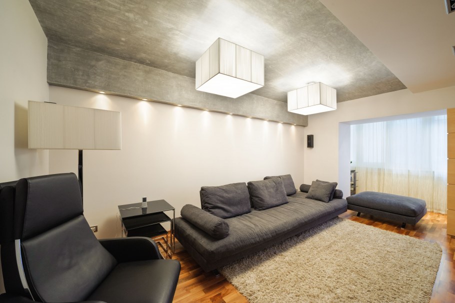 Потолок в гостиной Минимализм