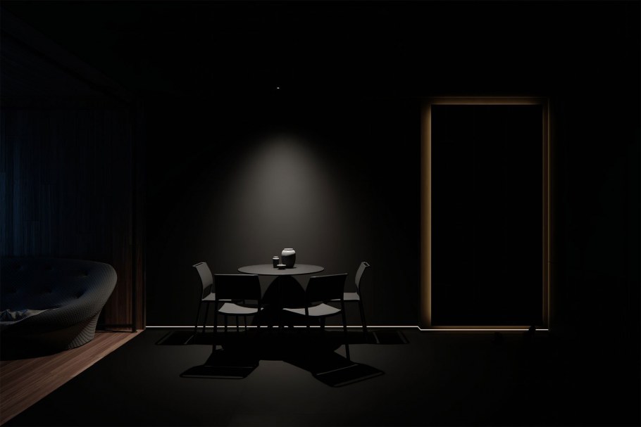 Интерьер на черном фоне