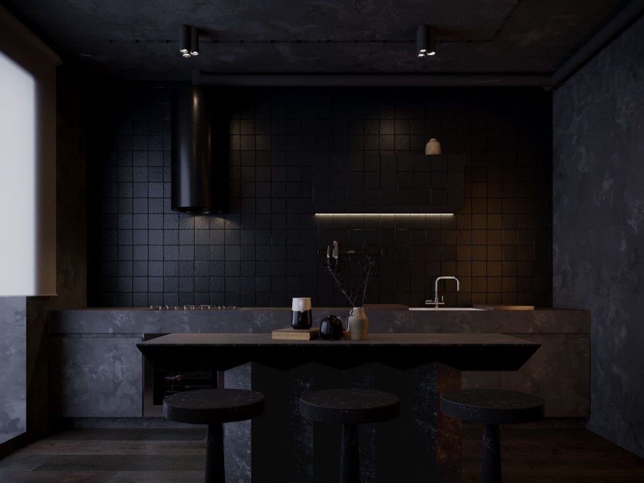 Кухня в мрачном стиле