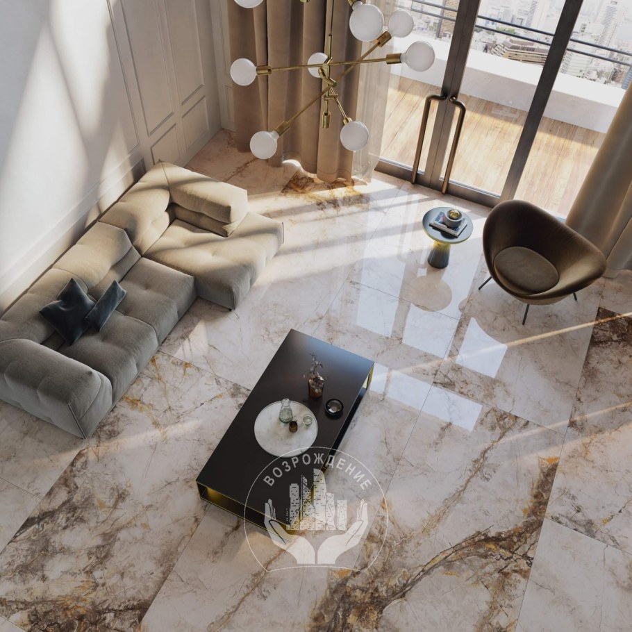 Керамогранит Kerama Marazzi Риальто светлый лаппатированный 60х119,5