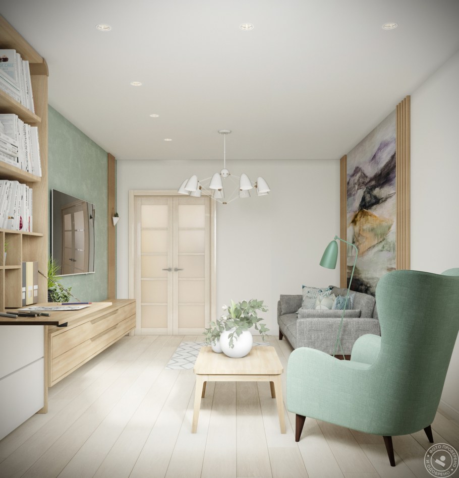 Мятный цвет в интерьере