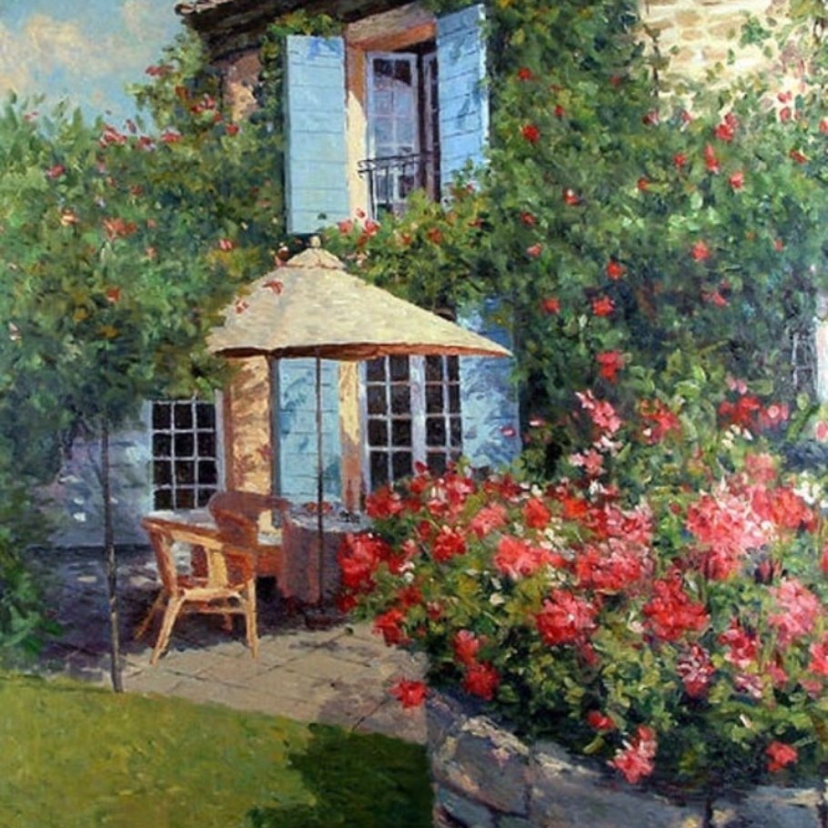 Уютный патио Средиземноморский стиль