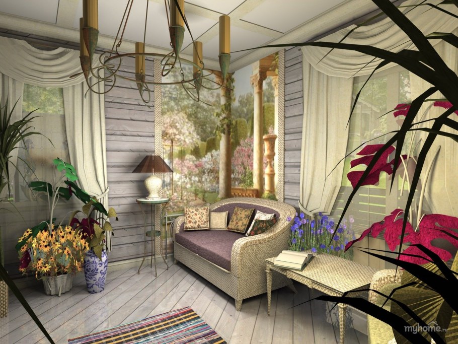 Интерьер веранды в стиле Прованс