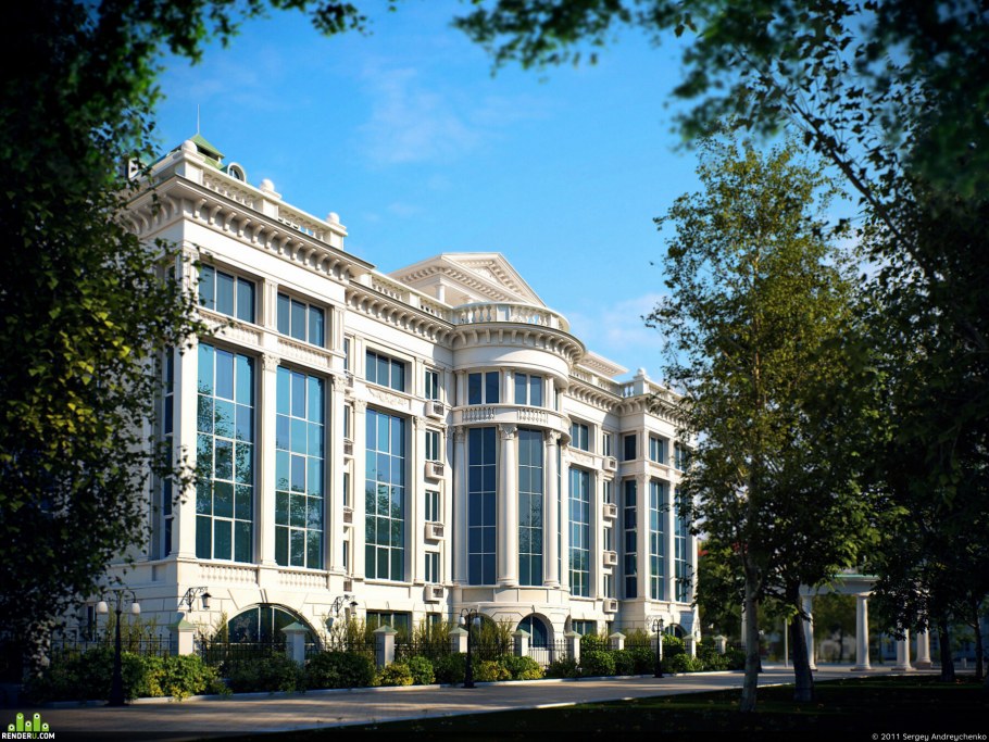 Современные здания в классическом стиле