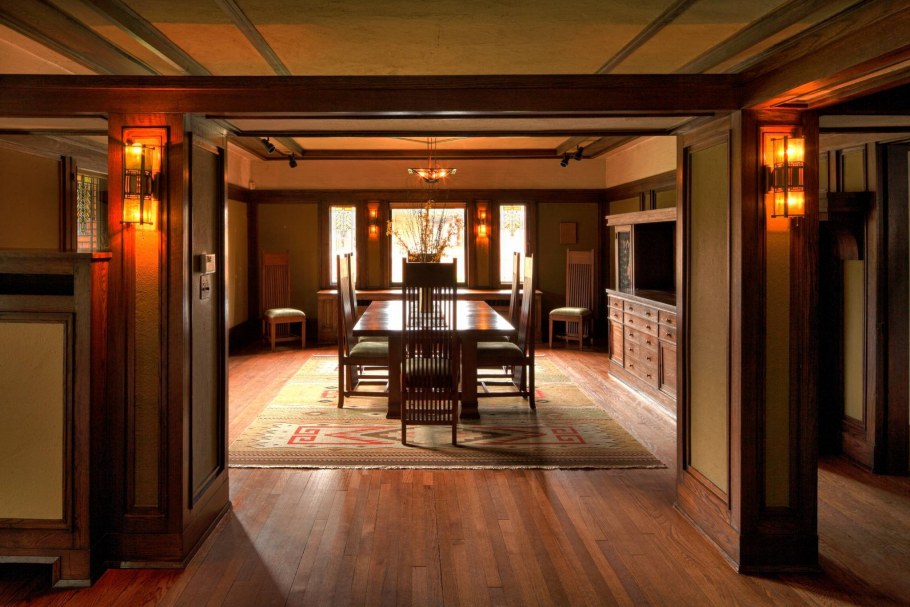 Фрэнк Ллойд Райт дом прерий интерьер