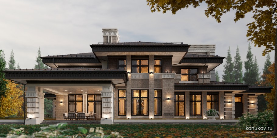 Дом в стиле Райта Архитектор Михаил Баранов