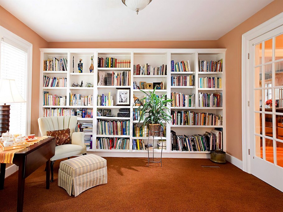 Комната с книжными полками