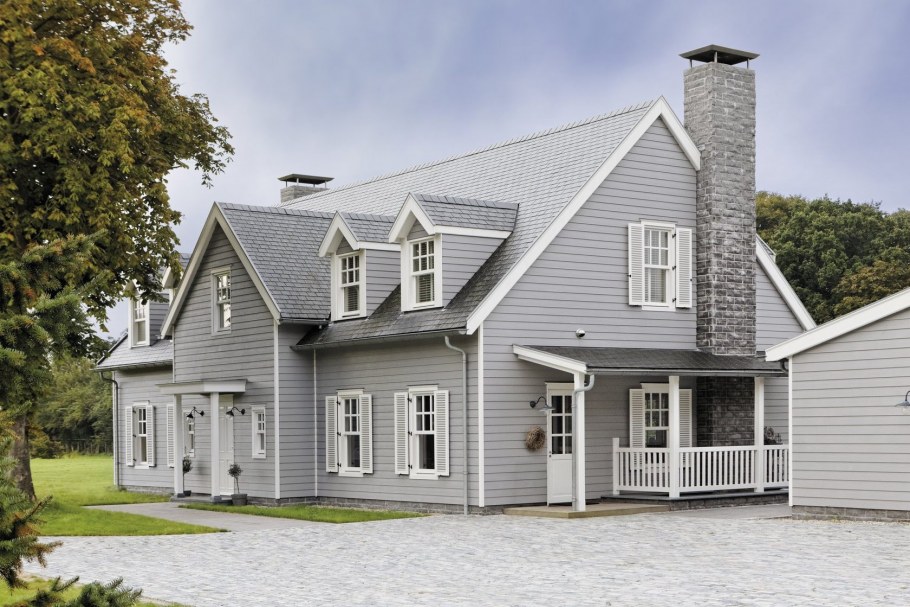 Серые фасады домов