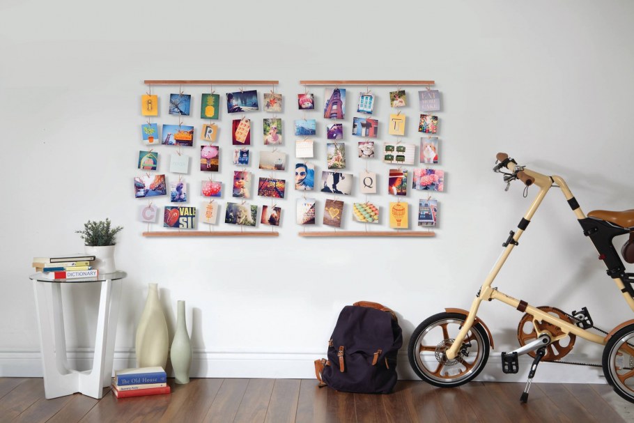 Стенд для фотографий на прищепках