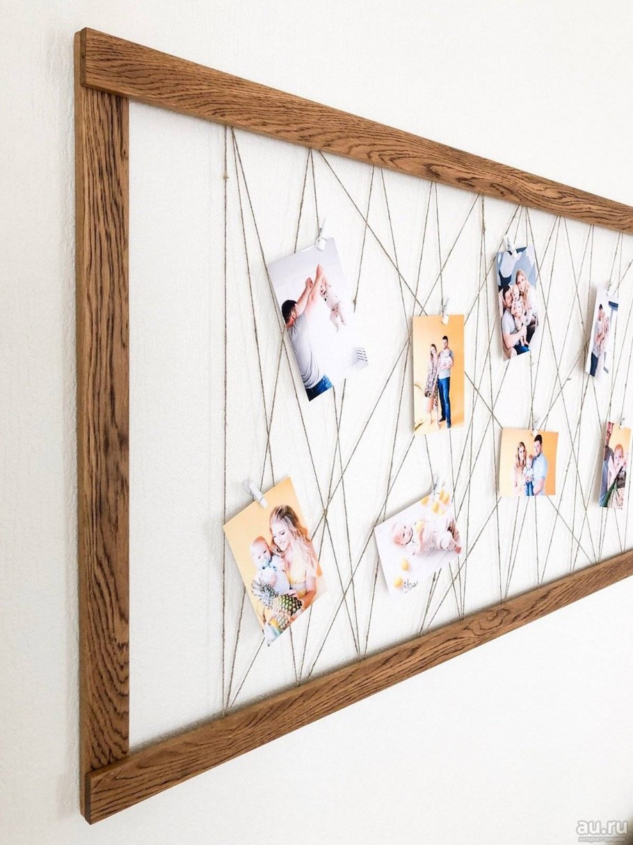 Панно с фотографиями на прищепках