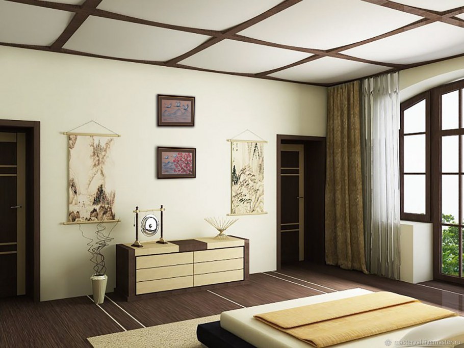 Спальня в современном японском стиле