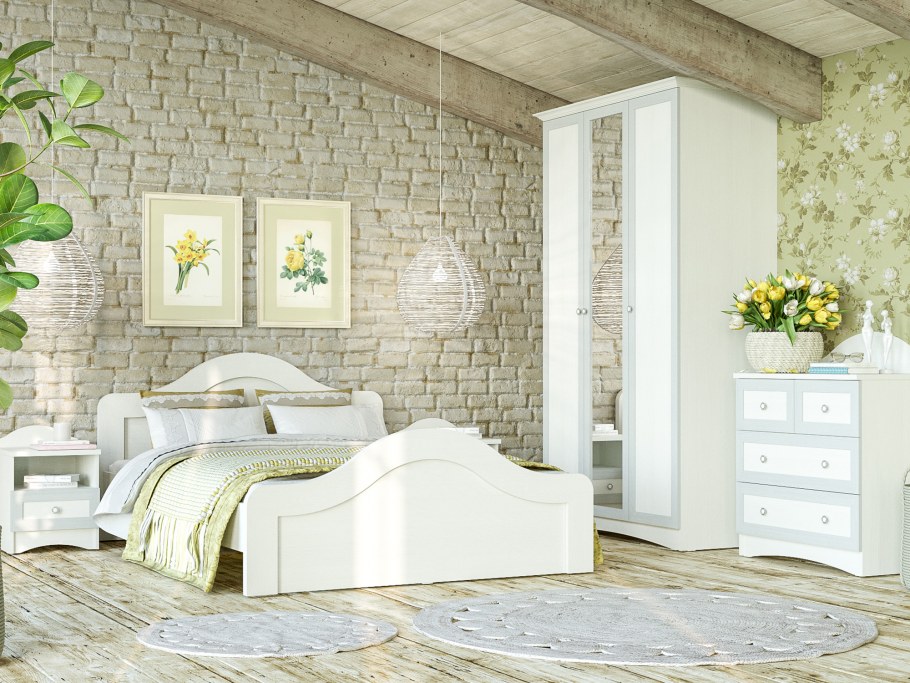 Сильва спальня Прованс кровать НМ 011.73