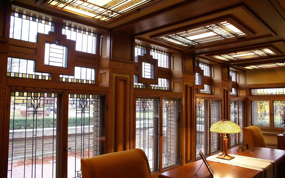 Фрэнк Ллойд Райт интерьер кабинета