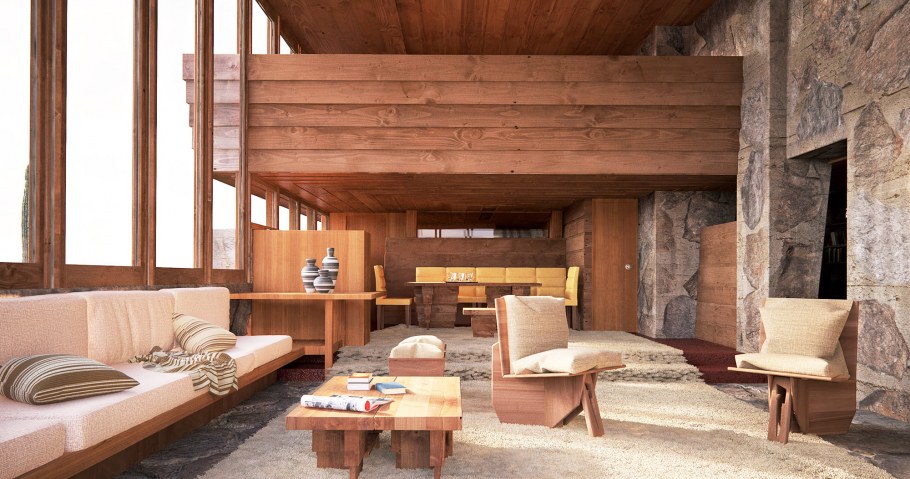 Фрэнк Ллойд Райт интерьеры