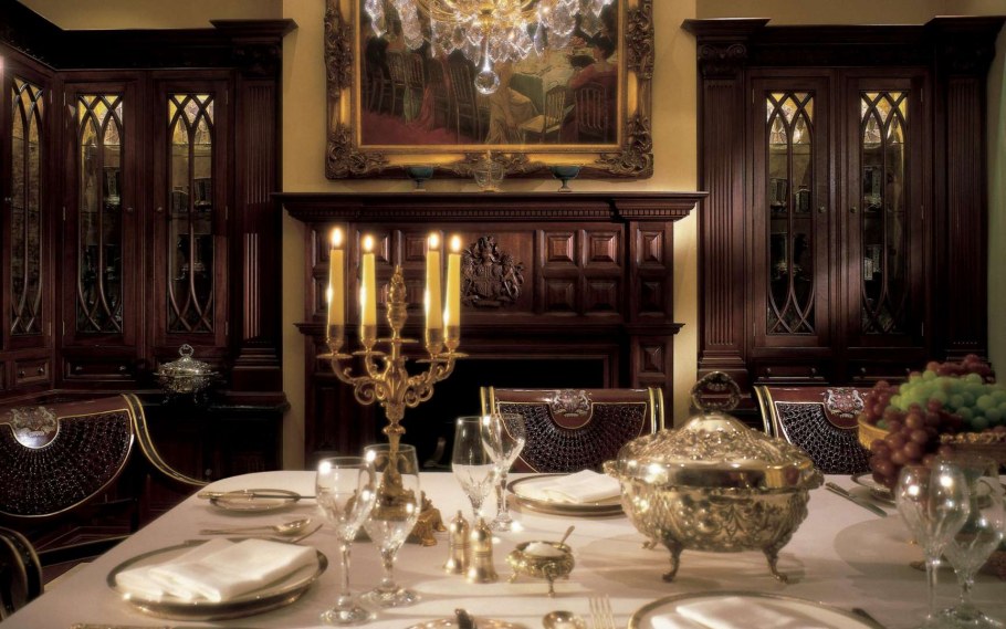 Викторианский интерьер столовая