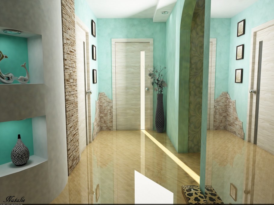 Прихожая в ярких тонах