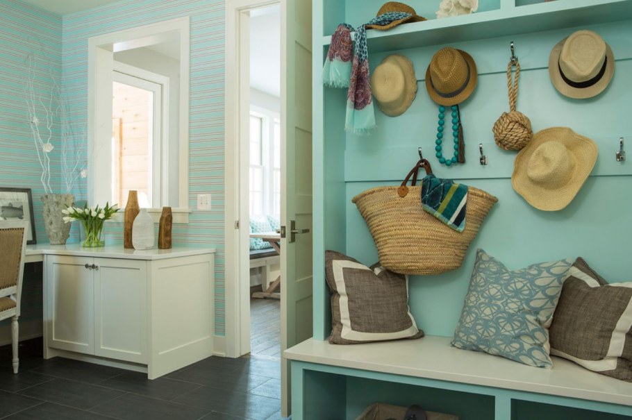 Прихожая серо зеленого цвета