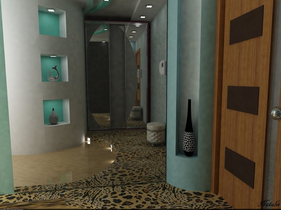 Коридор цвет морской волны