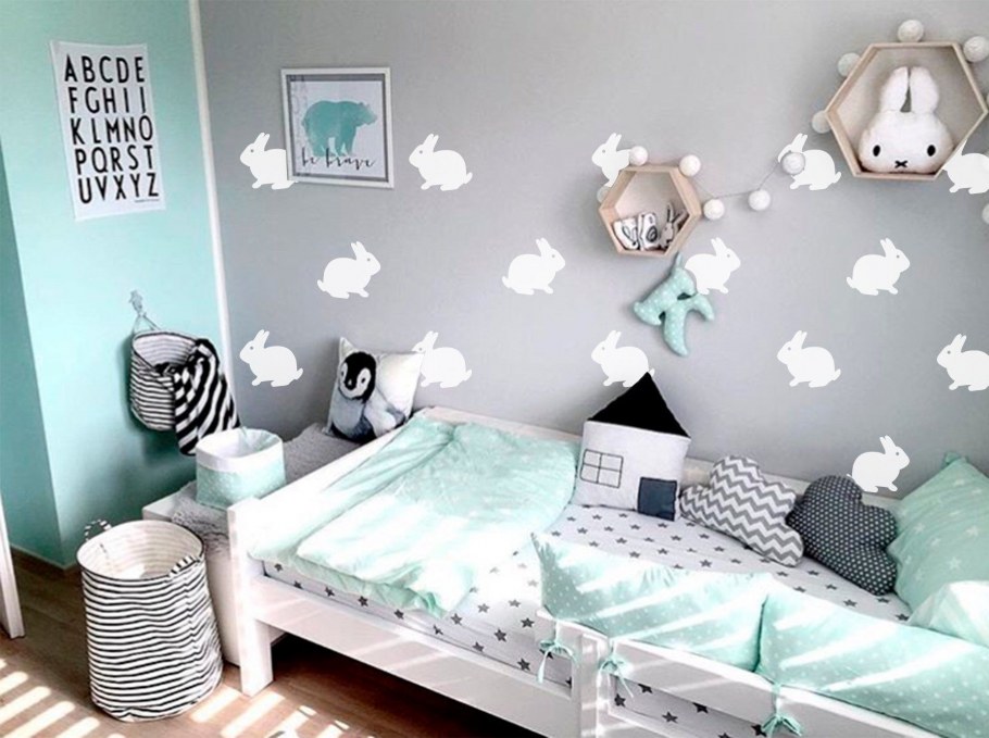 Детская в мятных тонах