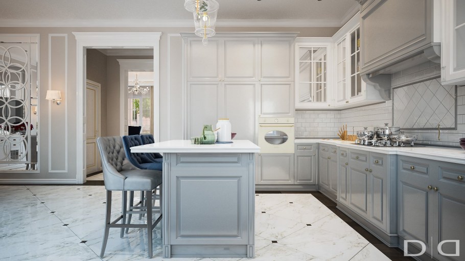 Кухня Полуостровная Неоклассика