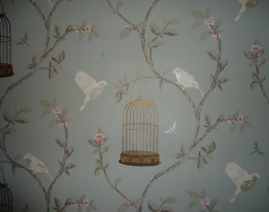 Обои в спальню с птичками Антикварные старинные