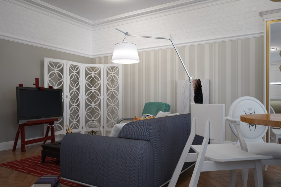 Стены под покраску в интерьере