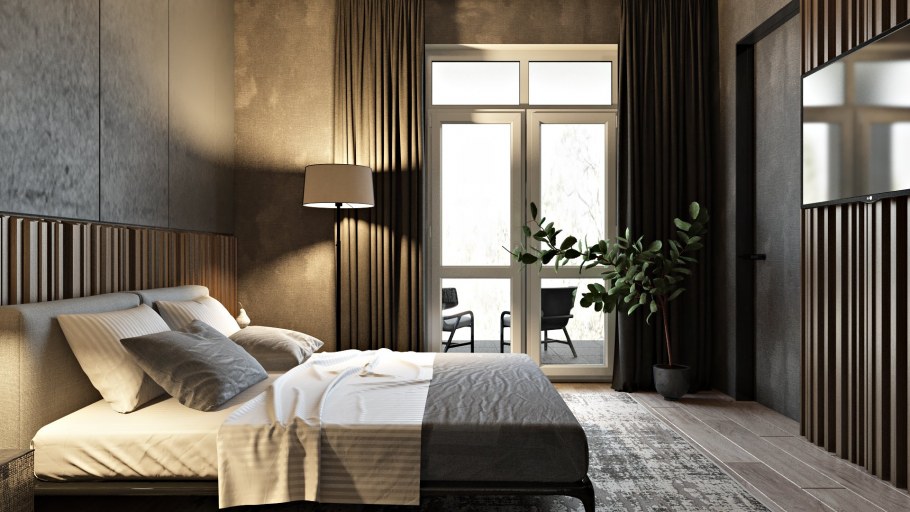 Кровать в интерьере