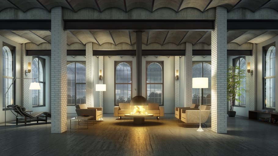 Колонны в стиле лофт