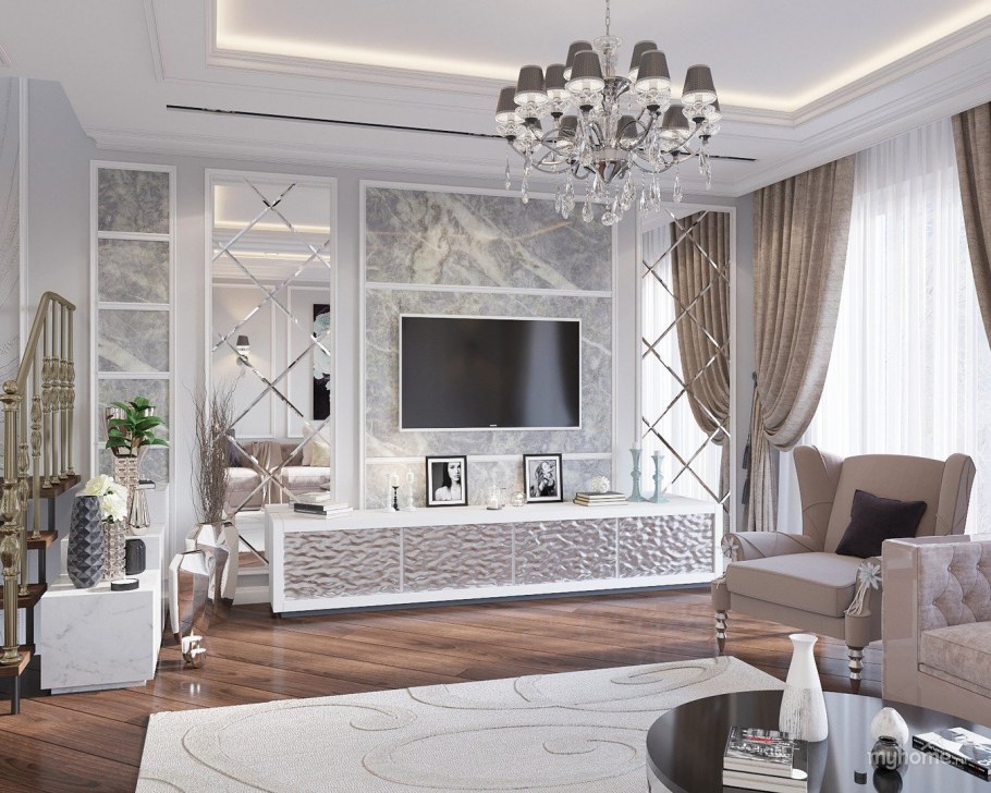 Зона ТВ гостиная Неоклассика